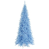 Vickerman 4.5 'Sky Blue Fir Slim Artificial Christmas Tree, Blue Dura LED светлини
