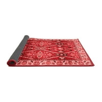 Ahgly Company Indoor Rectangle Geometric Red Traditional Area Rugs, 8 '10'