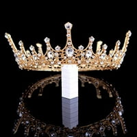 Makone Gold Crowns for Women Crowns and Tiaras с Gemstones Момичета аксесоари за коса за булчински сватбени абитуриентски подаръци-Crown