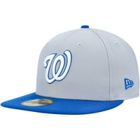 Мъжка нова ера сиво синьо Вашингтон национали Делфин 59ФЕТТИ монтирани шапка