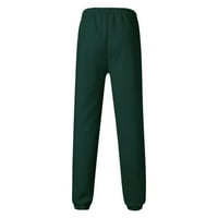 Мъжки Панталони За Мъже есен и Зима Мода Свободно Време свободен спорт бягане Плътен цвят дантела нагоре панталони пуловер панталони зелени 3хл