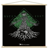 Сезонът на Netfli The Witcher - Queen Leshy Green Wall Плакат с дървена магнитна рамка, 22.375 34