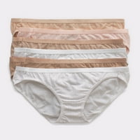 Hanes Ultimate Women Disherable Cotton Bikini бельо, меко таупа бяла гола светлина буф гола хедър захар цвете сладка точка 6