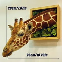 3Д стенен жираф Скулптура стена изкуство живот-като стена спукване жираф Бюст
