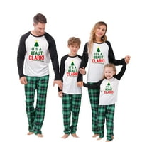 Wybzd Family съвпадащи коледни пижами комплект коледни дълги ръкави за сън за сън за двойки деца деца бебе