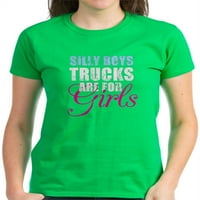 Cafepress - Глупави момчета - Камиони - Женска тъмна тениска
