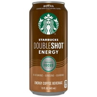 Starbucks Doubleshot Energy Mocha Coffee Energy Drink, унции