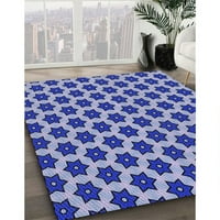 Ahgly Company Indoor Square Marketed Cobalt Blue Area Rugs, 4 'квадрат