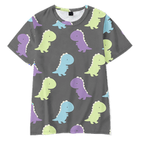 Печат на динозавър шпионира тениска ризи за деца