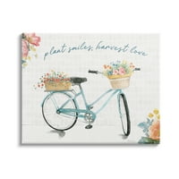 Ступел индустрии завод усмивки Реколта любов фраза Цветен кошница велосипед, 24, дизайн от Бет Гроув