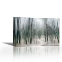 Закрита гора - съвременен изящно изкуство Giclee on Canvas Gallery Wrap - Wall Décor - Art Rainting - Готов за окачване