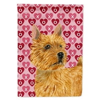 Съкровищата на Каролайн SS4499-Flag-Parent Norwich Terrier Hearts Love и Flag на портрета на Деня
