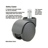 Master Caster Safety колела, огромен ший, найлон, B STEM, LBS Caster, 5 Set -Mas64235