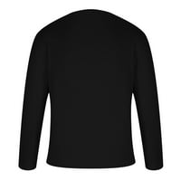 Киплики Есен база ризи едро за мъже риза Плътен цвят Дълъг ръкав в-врата пуловер блуза топове