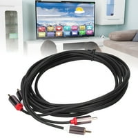 2РКА до 2рка кабел, позлатен щепсел телевизор до 2рка кабел траен меден проводник за СД плеър 1М 3.3 фута, 2М 6.6 фута, 9.8 фута