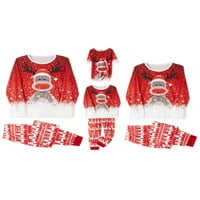 Paille xmas pjs съвпадащи семейни пижами комплекти свободни коледни pj комплекти лос печат празнични нощни дрехи заспиване червено дете 2t