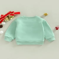 Магазин Детски бебе малко дете Коледа пуловер суитчър ежедневни Санта Дълъг ръкав тениска за момичета момче улично облекло