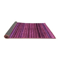 Ahgly Company Indoor Rectangle Oriental Purple Modern Area Rugs, 5 '7'