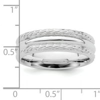 Стерлинг сребро полиран фантастичен лентен пръстен размер 6