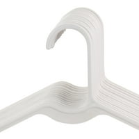 Елама домашна пластмасова закачалка с назъбени рамене в бяло