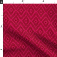 Памучен бегач на масата, 108 - смел ikat Red Pink Summer Tropical Island Diamond Geometric Print Custom Table Landing By Spoonflower