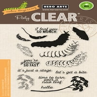 Hero Arts Clear Stamps 4 x6 Цветно слой гъсеница