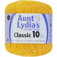 Класическият плетенница на леля Лидия с размер 10-златисто жълто