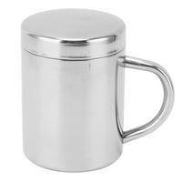 Чаша за кафе, лека чаша за къмпинг за пикници сребро с капак 400ml