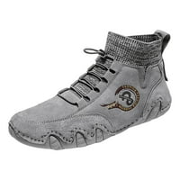 Маратонки kali_store за мъже мъжки плъзгане на ходещи обувки за бягане модни маратонки комфорт Work Sport Shoes Grey, 10.5