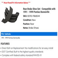 Комплект за задна спирачна обувка - Съвместим с - Pontiac Bonneville 1998