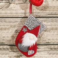 Душ завеса коледни чорапи Големи чорапи Класическа гора Фигура Коледна чорапа за бонбони Коледни декорации Коледна висулка Стая декор B Кратка плюш