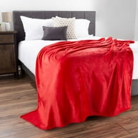 Фланелено одеяло за хвърляне на Флийс-за диван, домашен Дé, диван и стол - извънгабаритен 70 - лек, мек и плюшен микрофибър в пурпурно червено от ГАК