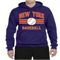 Wild Bobby City of New York Baseball Fantasy Fan Sports Unise Hoodie Sweatshirt, Purple, XX-голям