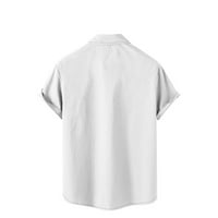 Мъжки сладки ризи с гъби за печат джобни тениски 3d печат графични тениски копче за ревера надолу блуза редовно прилепнали тениски v шия къси ръкави върхове летни оферти бяло l