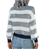 Дамски Пуловер Дамски и зимни Плътен цвят Поло пуловер дизайн Пуловер дълъг ръкав Топ Поло пуловер
