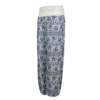 yuehao панталони за жени жени дами отпечатана лента ширина разхлабени панталони за краката женски панталони за женски панталони