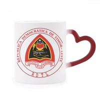 Дили Източен Тимор Национална Емблема Топлочувствителна Чаша Червен Цвят Промяна Каменинови Чаши