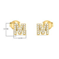 оригинални диамантени обеци-18К жълто злато с обеци с кръгли естествени диаманти