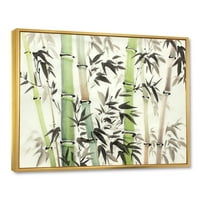 Дизайнарт 'гората от бамбукови клонки' Лейк Хаус рамка платно стена арт принт