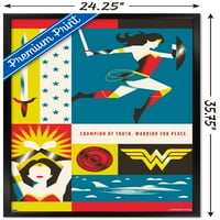 100 -годишнина на Warner - Wonder Woman Wall Poster, 22.375 34 FRAMED