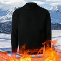 Pxiakgy зимни палта за жени за мъже с топъл пуловер с топъл пуловер с висок ръкав с дълъг ръкав с дълъг ръкав пуловер пуловер джъмпер горен пуловер пуловер палто черно + САЩ: 6