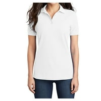 Yellow Rooster Women's Core Blend Pique Polo White S