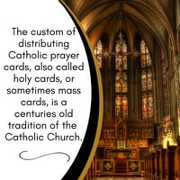 Ламинирана католическа молитва с свети картичка с молитва на гърба, от 25