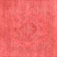 Ahgly Company Indoor Square Oriental Red Industrial Area Rugs, 4 'квадрат