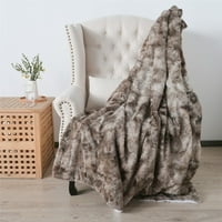 Цикен удебелено двуслойно агнешко надолу дълго плюшено плетено Поларено одеяло