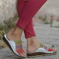 Мултицветни сандали на платформата Hesroicy за жени-готини, меки и деликатни приплъзвания за ежедневно износване на открито