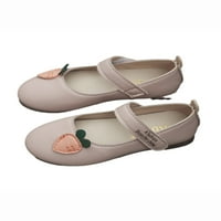 Welliumy Girls Princess Shoe Uniform Ressing Shoes Comfort Flats Сватбена балет плосък училище Hollow Out Mary Jane Pink- 11.5Little Kids