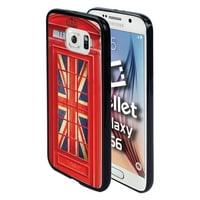 Калъф за челет ТПУ Прогресюард с флаг на Великобритания в телефонна кабина за Самсунг Галаки С6