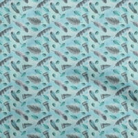 Oneoone памучен камбричен светлосиня тъкан Есен Diy Clothing Quilting Fabric Print Fabric By Dard Wide