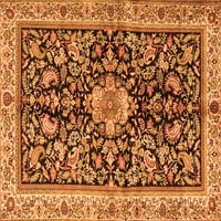 Ahgly Company Indoor Square Animal Orange Traditional Area Rugs, 7 'квадрат